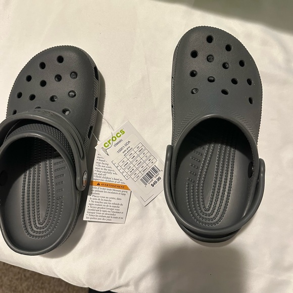 CROCS Gray Slippers with Ventilation and Heel Strap - Picture 2 of 3